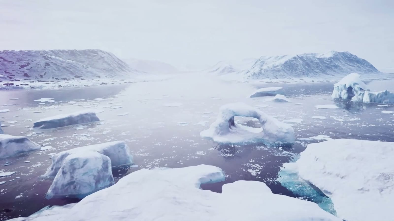 Virtual Antarctic landscape from Only One Antarctica